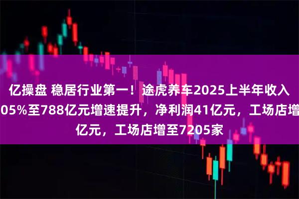 亿操盘 稳居行业第一！途虎养车2025上半年收入同比增长105%至788亿元增速提升，净利润41亿元，工场店增至7205家