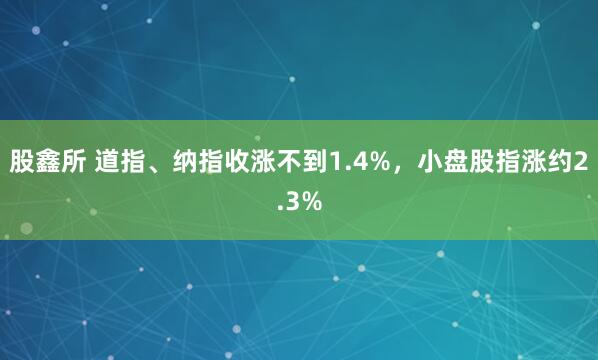 股鑫所 道指、纳指收涨不到1.4%，小盘股指涨约2.3%